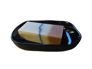 Zwart-blauw Keramisch Hoog Zeepschaaltje