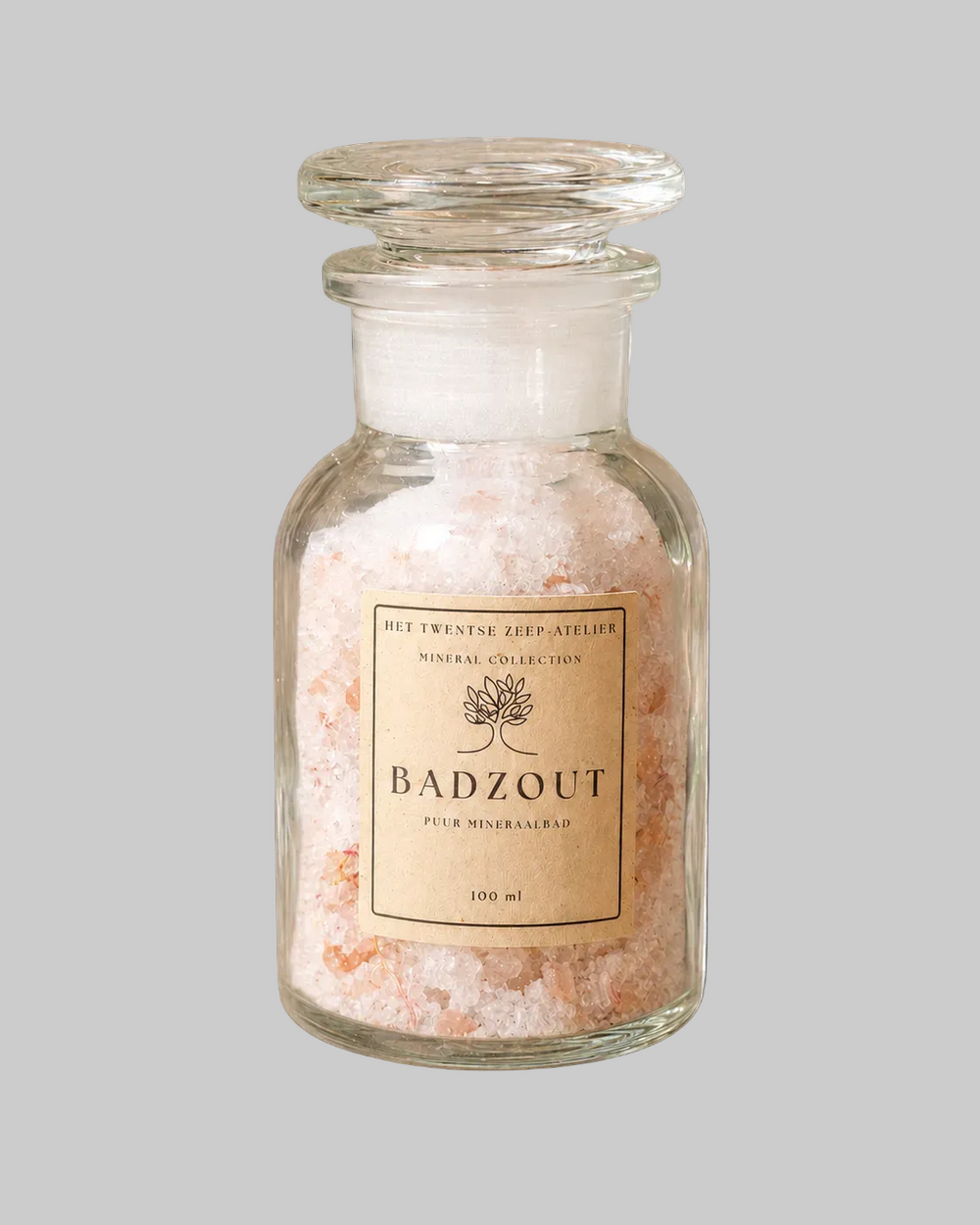 Badzout Mineral Collection – luxe apothekersfles 135 gram.