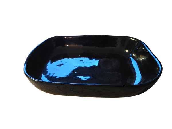 Zwart-blauw Keramisch Hoog Zeepschaaltje
