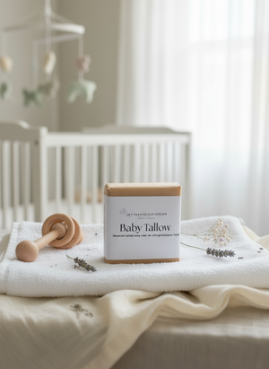 Baby Tallow op handdoek