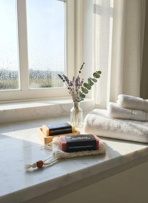Elegante badkamer met branded zepen