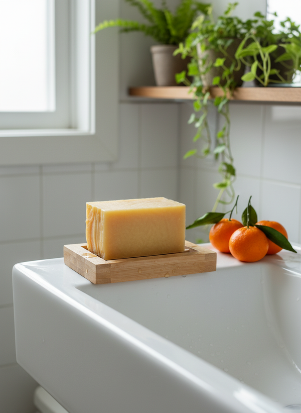 Schoonmaakzeep in badkamer